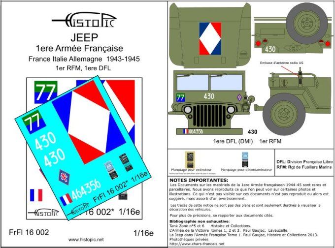 Jeep  1ere Armée Française, 1er RFM, 1ere DFL