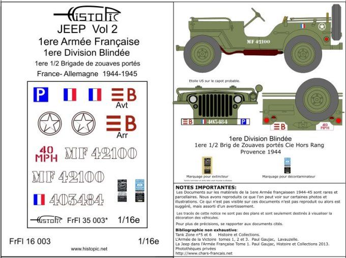 Jeep 1ere Armée Française, 1ere Division Blindée