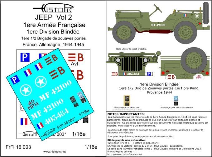 Jeep 1ere Armée Française, 1ere Division Blindée