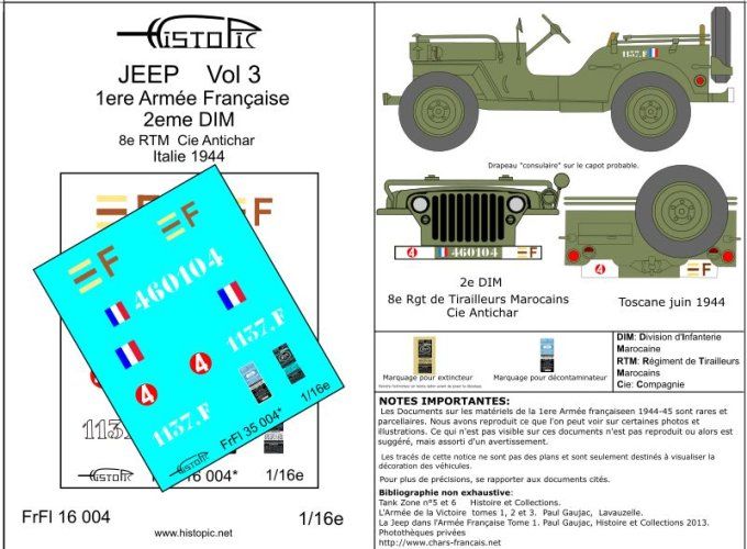 Jeep 1ere Armée française 2e DIM Italie 1944