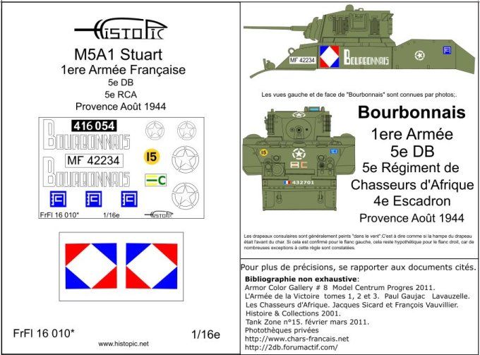 M5A1 "BOURBONNAIS"  1ere Armée française