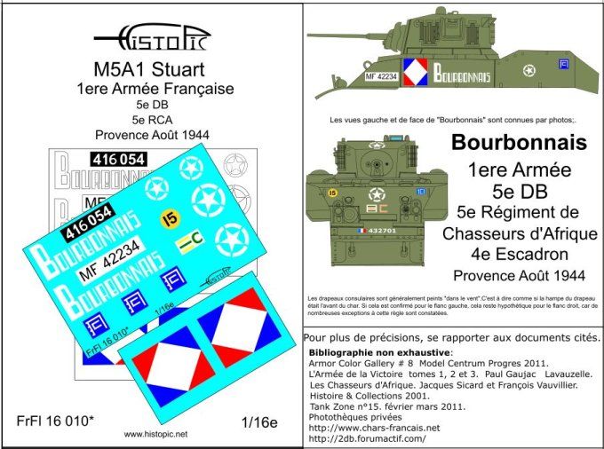 M5A1 "BOURBONNAIS"  1ere Armée française