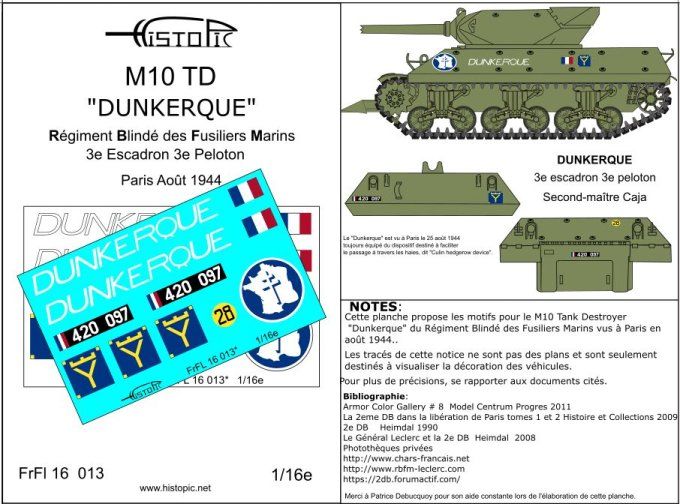 M10 TD "Dunkerque" RBFM Paris 1944