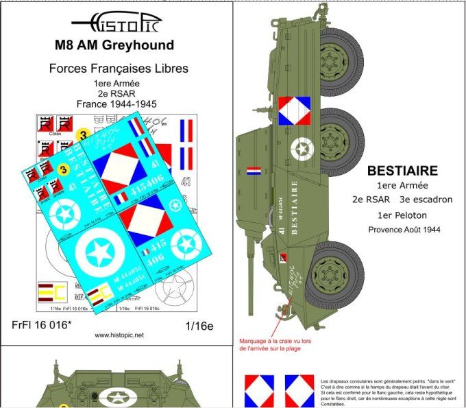 AM M8 Greyhound "BESTIAIRE" 1ere Armée 2e RSAR