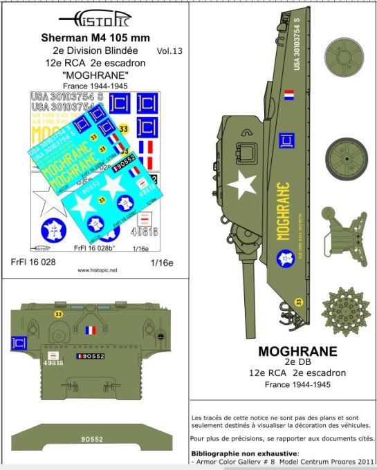 Sherman M4 105 mm "MOGHRANE" 12e RCA