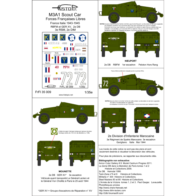 M3A1 Scout car, Forces Françaises Libres 1943-1945