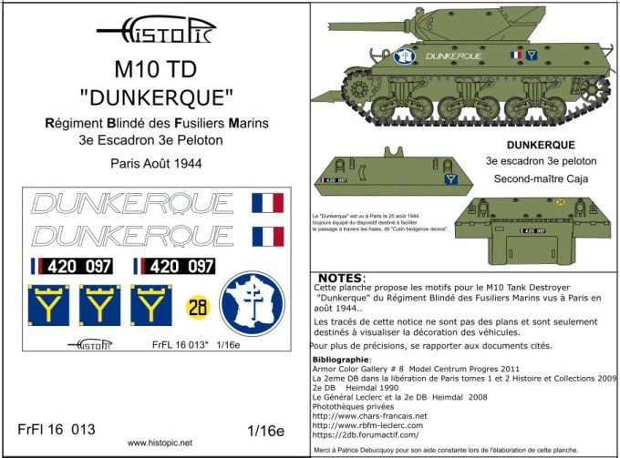 M10 TD "Dunkerque" RBFM Paris 1944