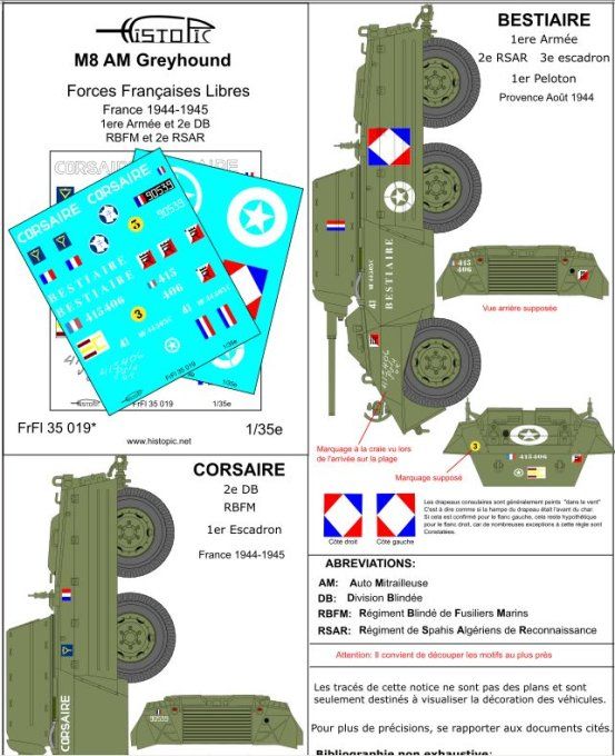 M8 AM Greyhound, 2e DB, 1ere Armée.