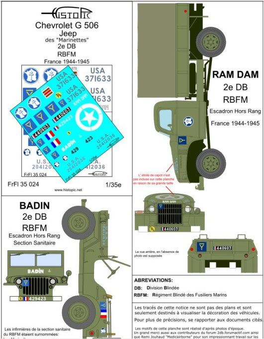 RBFM  2e DB  Chevrolet G 506 et Jeep