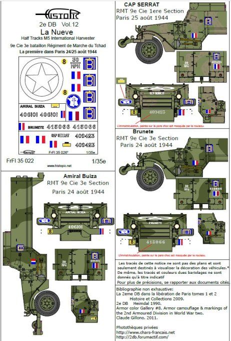 La Nueve  Première dans Paris Half track M5 International Harvester