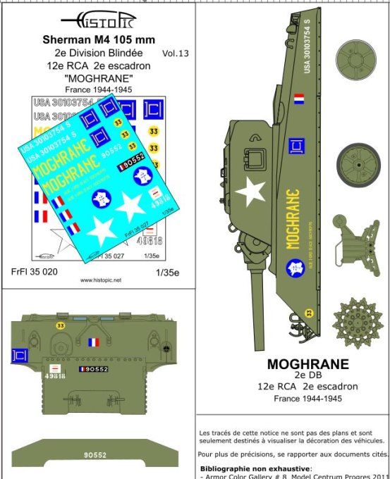 Sherman M4 105 mm "MOGHRANE" 12e RCA