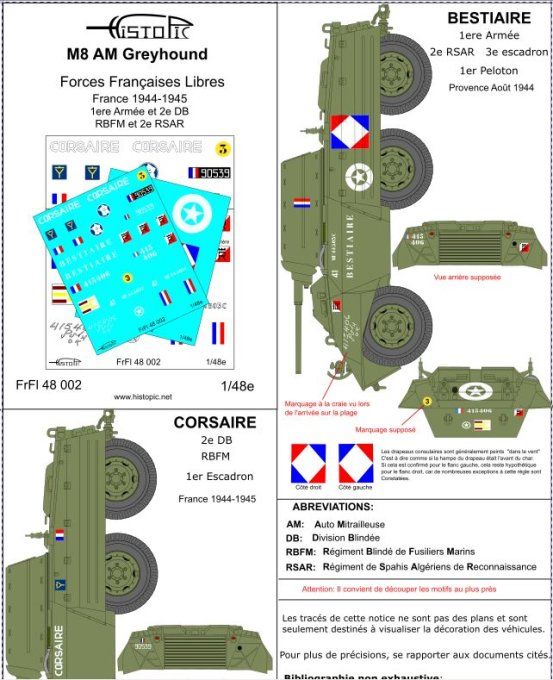 M8 AM Greyhound, 2e DB, 1ere Armée.