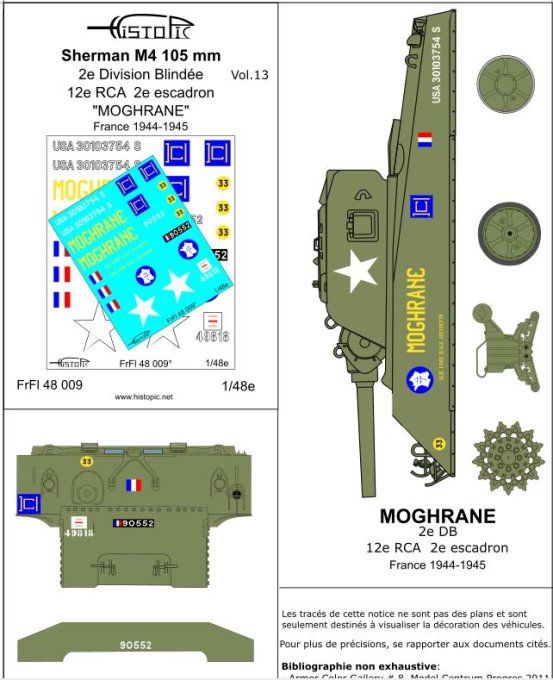 Sherman M4 105 mm "MOGHRANE" 12e RCA