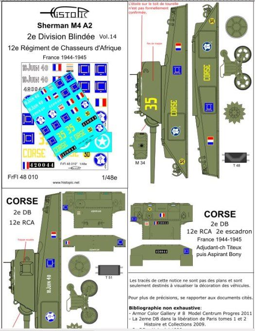 Sherman M4A2 12e RCA  2e DB