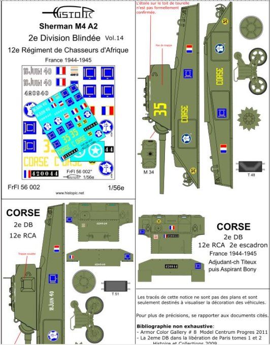 Sherman M4A2 12e RCA  2e DB