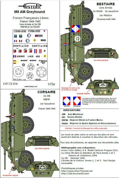 M8 AM Greyhound, 2e DB, 1ere Armée.