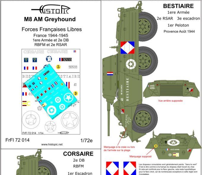 M8 AM Greyhound, 2e DB, 1ere Armée.