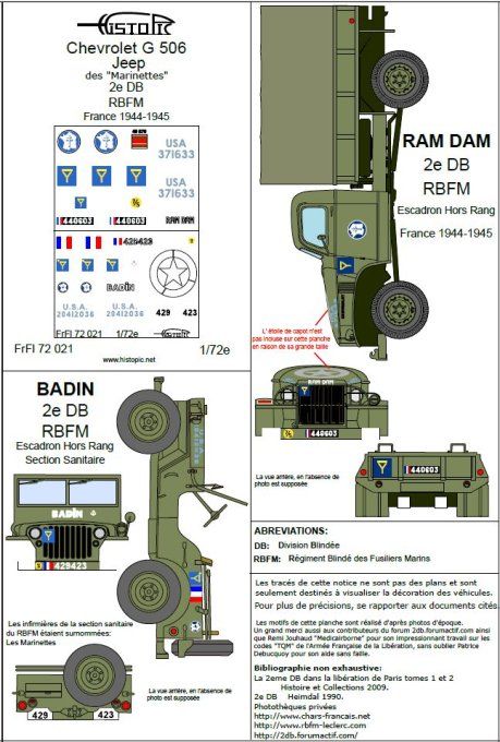 RBFM  2e DB  Chevrolet G 506 et Jeep