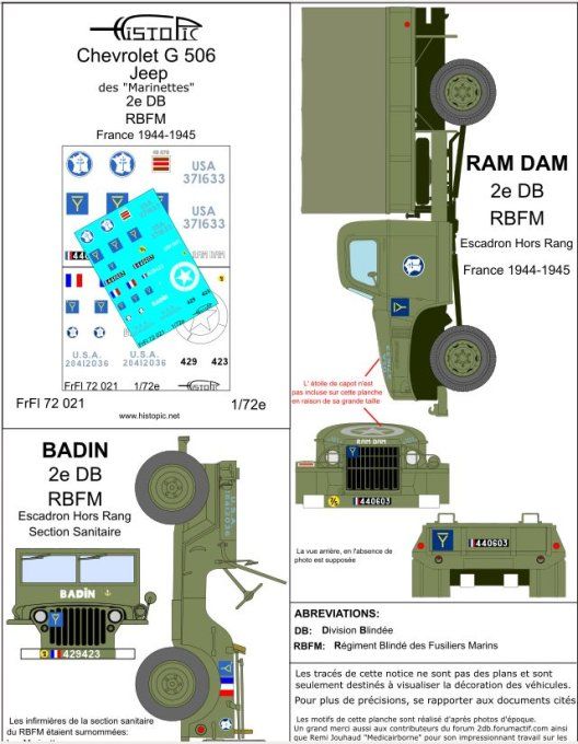 RBFM  2e DB  Chevrolet G 506 et Jeep