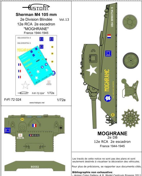 Sherman M4 105 mm "MOGHRANE" 12e RCA