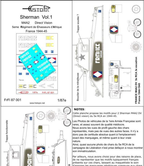 Sherman M4A2 DV-5e RCA 1944-45